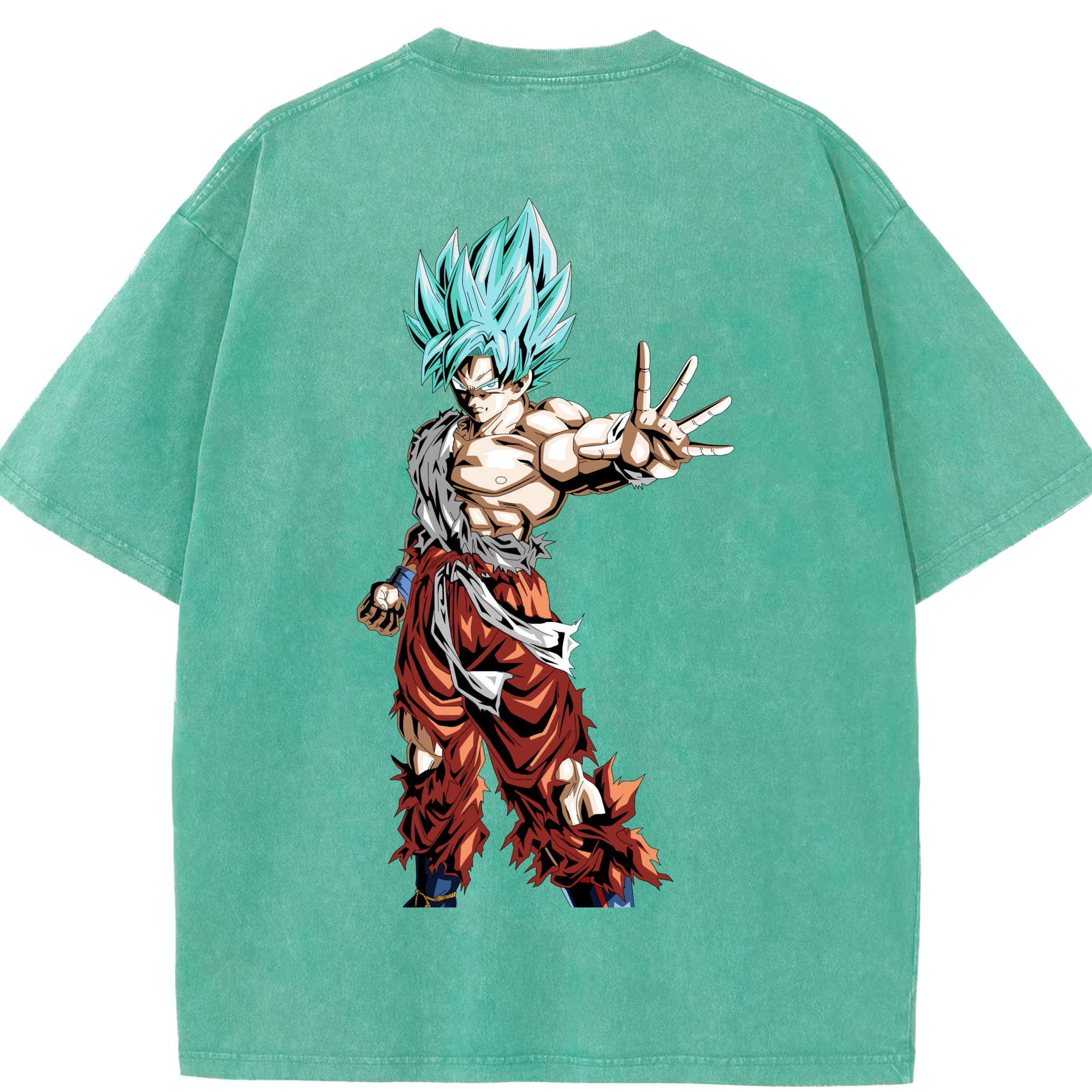 （画像用） ドラゴンボール 孫悟空（そん ごくう）Son Goku カカロット DRAGON BALL Kakarotto 綿100% ヴィンテージ風 半袖Tシャツ（背面プリント）
